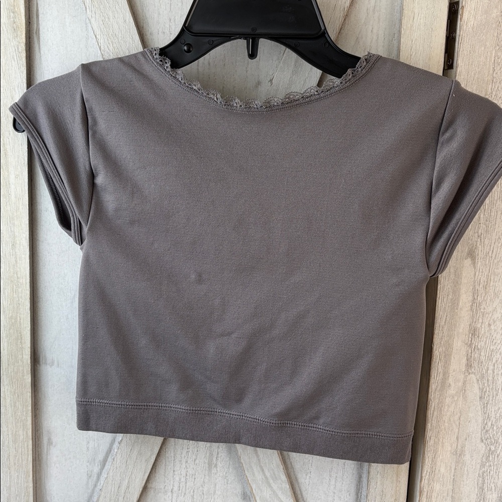 Blue and Gray Crop Tops - Picture 6 of 11